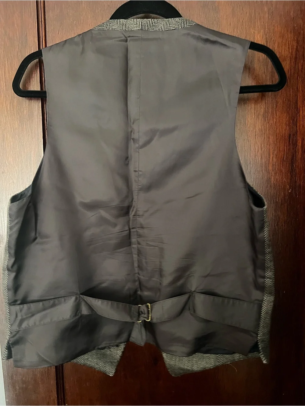 J. Crew Men's Gray Herringbone Dress Vest